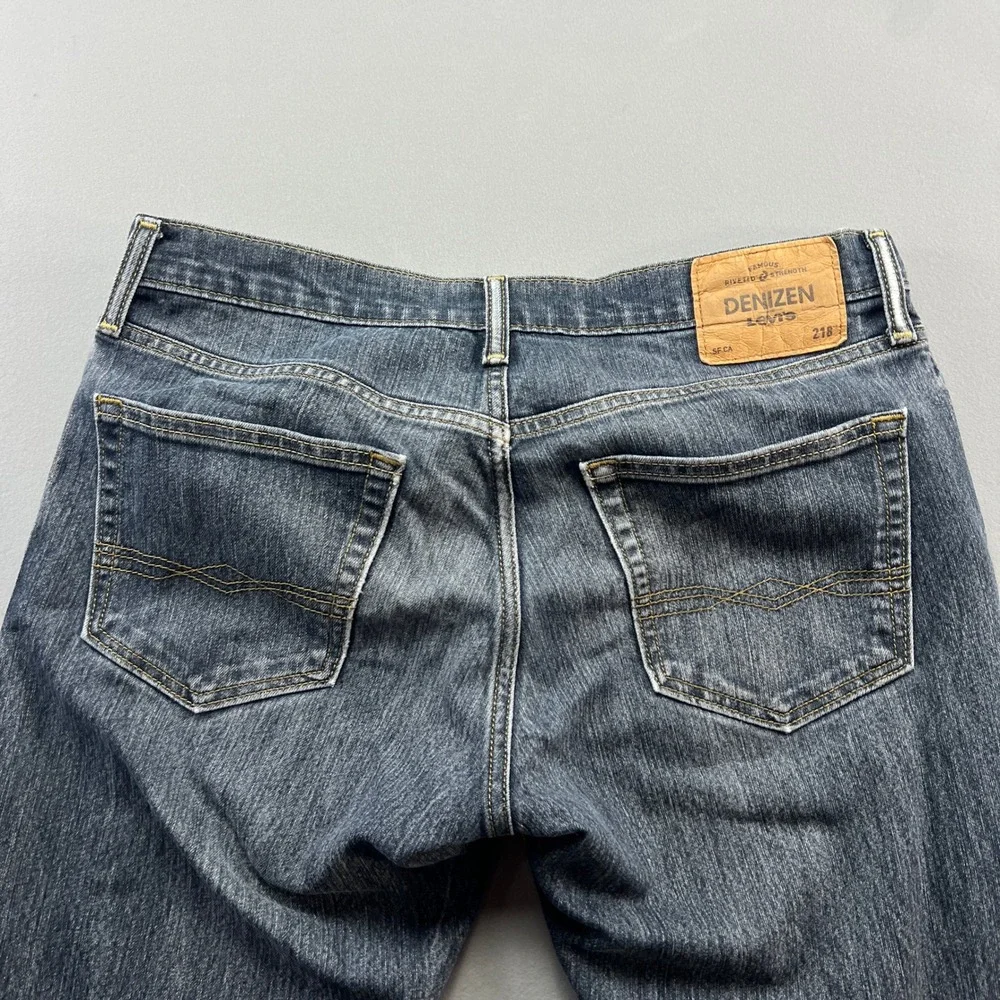 Denizen From Levi's 218 Straight Fit Jeans Men 34x34 Blue Denim Low Rise Zip Fly